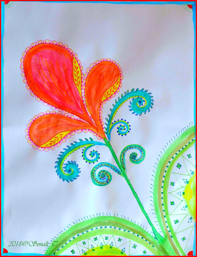 New Year Flora Painting by Sonali Gangane