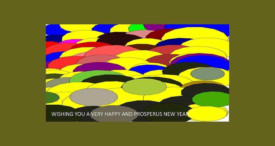 New Year Greeting-2 Digital Art by Anand Swaroop Manchiraju