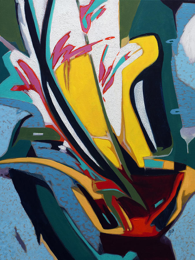 Abstract Painting - New Year Ikebana by Ben Morales-Correa