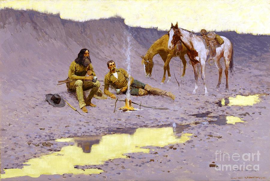 New year on the Cimarron Painting by Thea Recuerdo