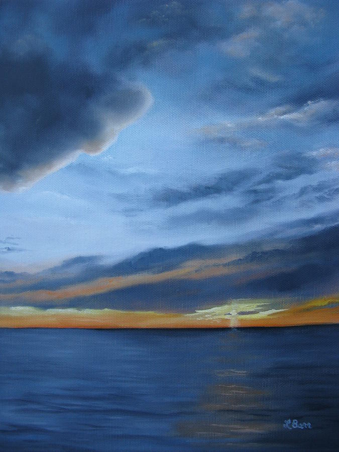 New Year Sunset Painting by Lisa Barr