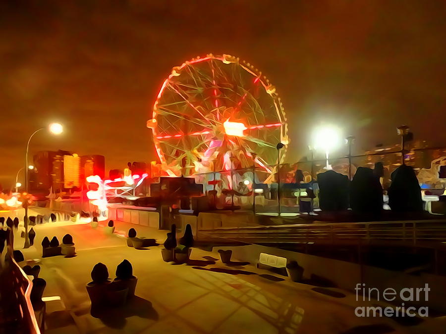 New Years Eve The Wonder Wheel Photograph by Ed Weidman