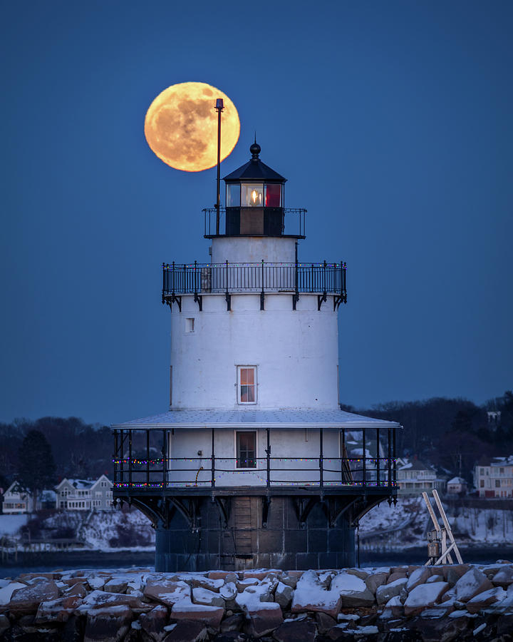 New Years Moon Photograph by Colin Chase
