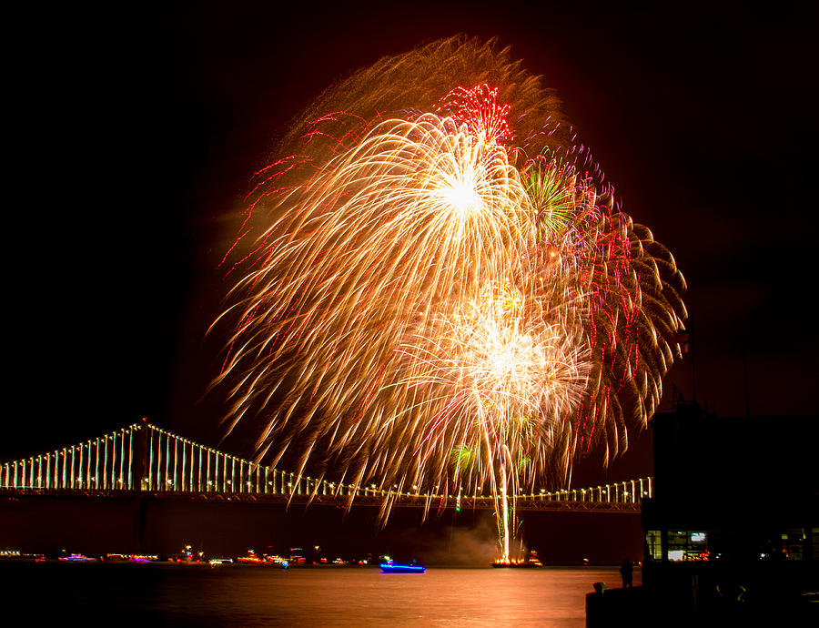 New Years Welcome Fireworks Photograph by Bonnie Follett