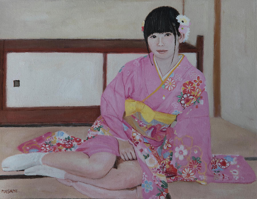 Portrait Painting - New Yeas Day by Masami Iida