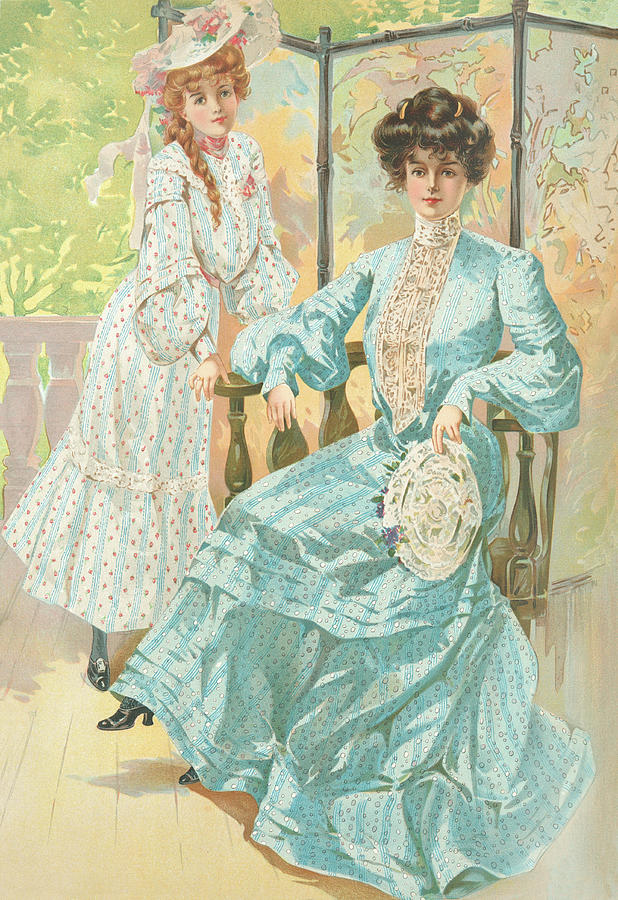 Девушки 20 века в платьях