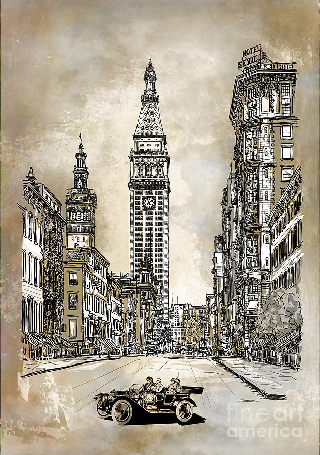 New York 1910 Digital Art by Andrzej Szczerski