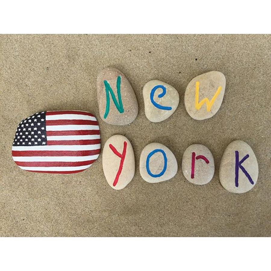 Flag Photograph - New York And United States Of America by Adriano La Naia