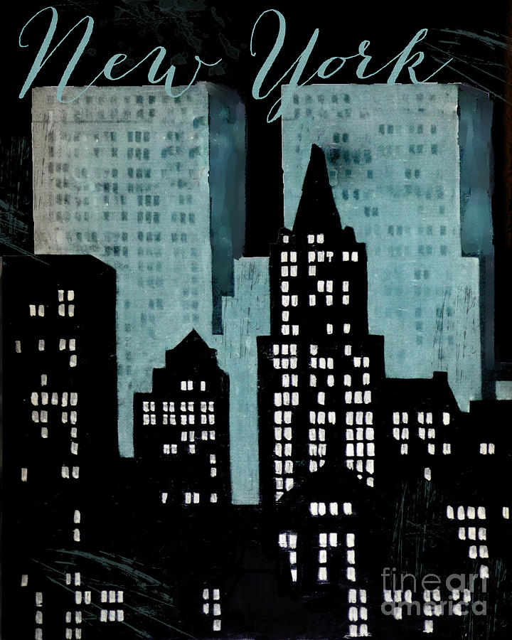 Skyscraper Painting - New York Art Deco by Mindy Sommers
