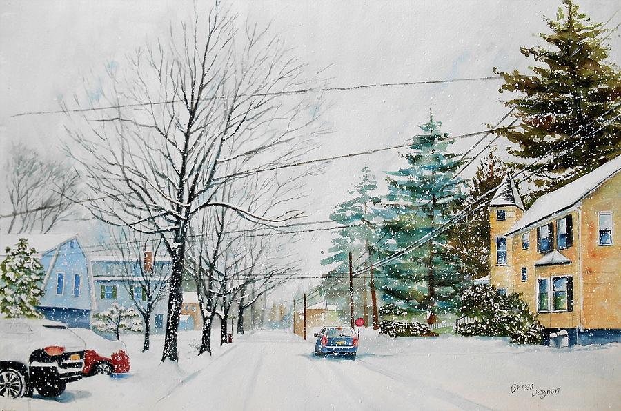 Winter Painting - New York Avenue by Brian Degnon