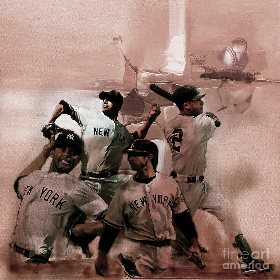 Mickey Mantle Painting - New York Baseball  by Gull G