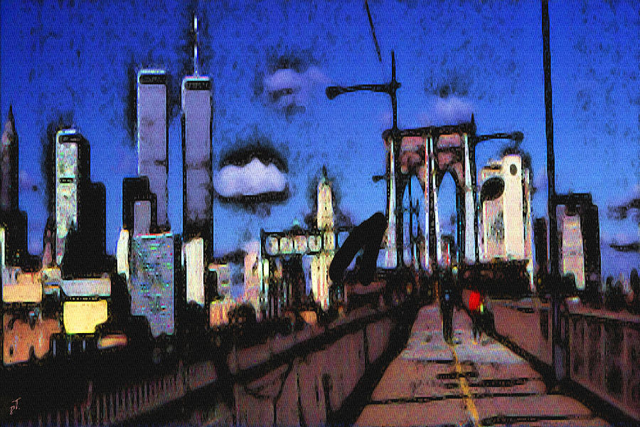 New York Blue - Modern Art Painting Painting by Peter Potter
