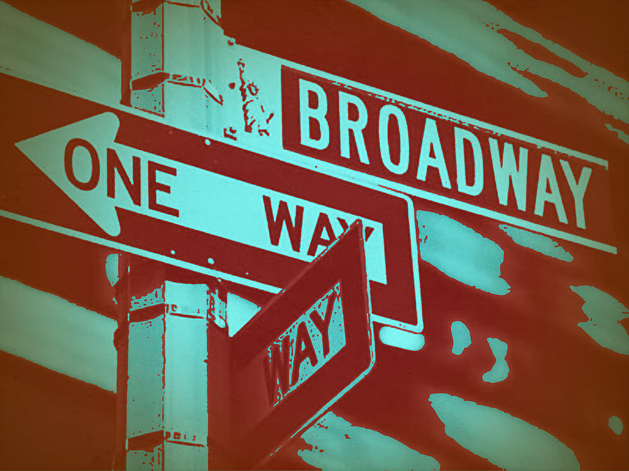 Broadway Photograph - New York Broadway Sign by Naxart Studio