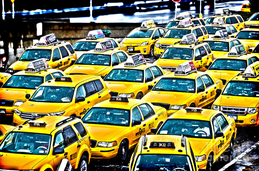 Number Photograph - New York Cab by Alessandro Giorgi Art Photography Number Photograph - New York Cab by Alessandro Giorgi Art Photography