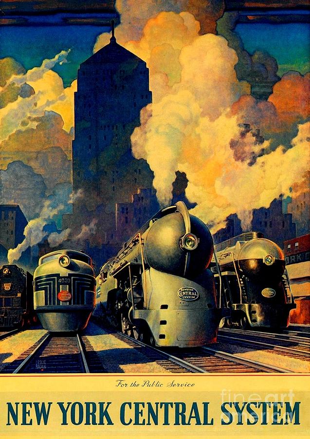 New York Central System for the Public Service 1945 II  Painting by Peter Ogden