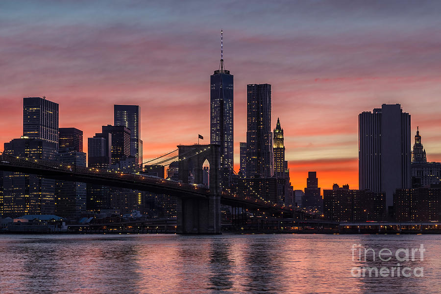 Sunset Photograph - New York City 29 by Tom Uhlenberg