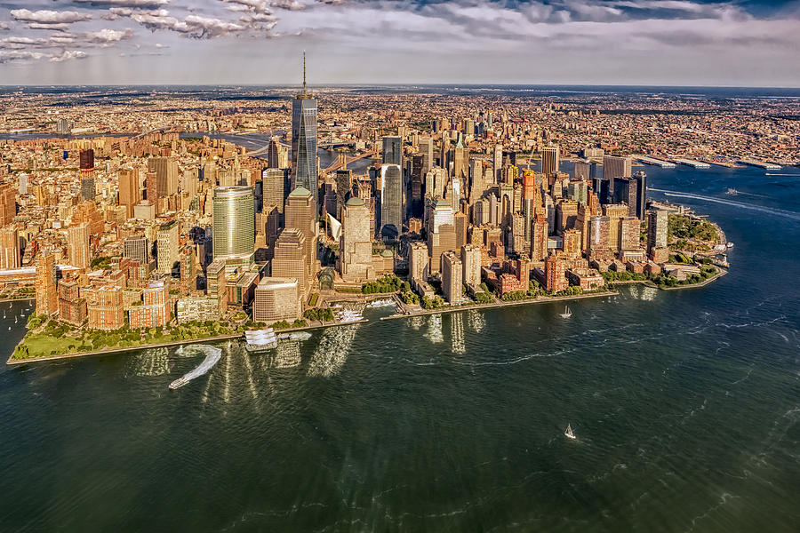 New York City Aerial View Photograph by Susan Candelario