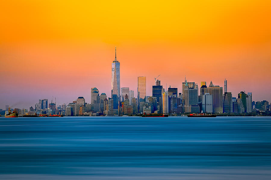 New York City at Sunset Photograph by Anatoliy Urbanskiy - Fine Art America