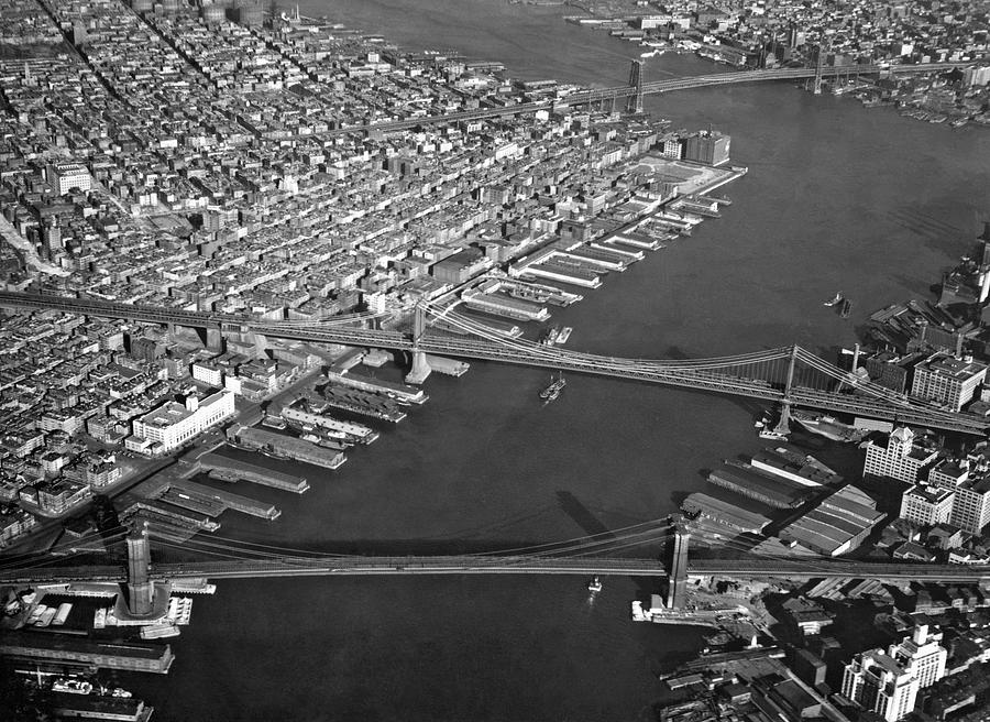 New York City Bridges Photograph by Underwood Archives