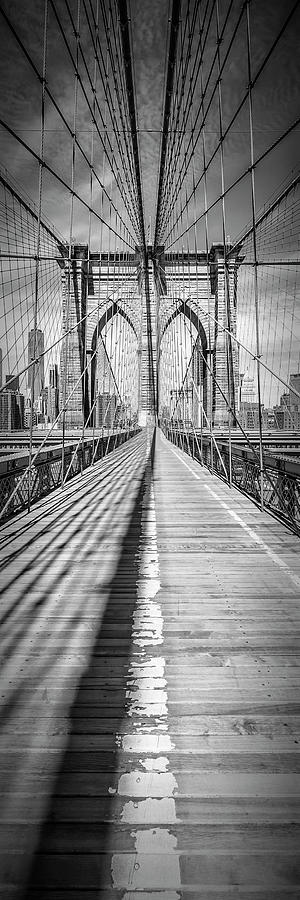 NEW YORK CITY Brooklyn Bridge - Upright Panorama Photograph by Melanie Viola