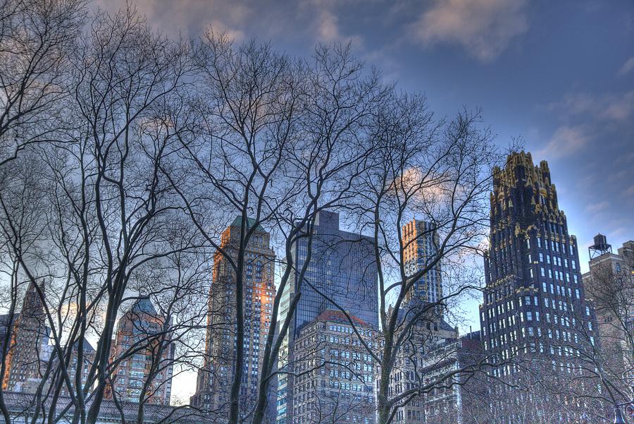 New York City Buildings at Sunrise Photograph by Matthew Bamberg