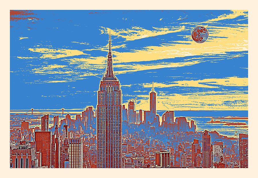 New York City by Adam Asar Painting by Celestial Images
