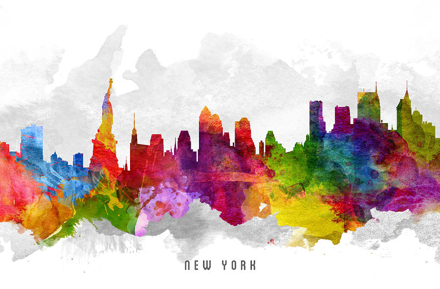New York City Painting - New York city Cityscape 13 by Aged Pixel