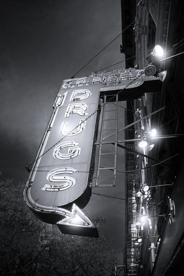 New York City Drugstore Sign Photograph by Mark Andrew Thomas