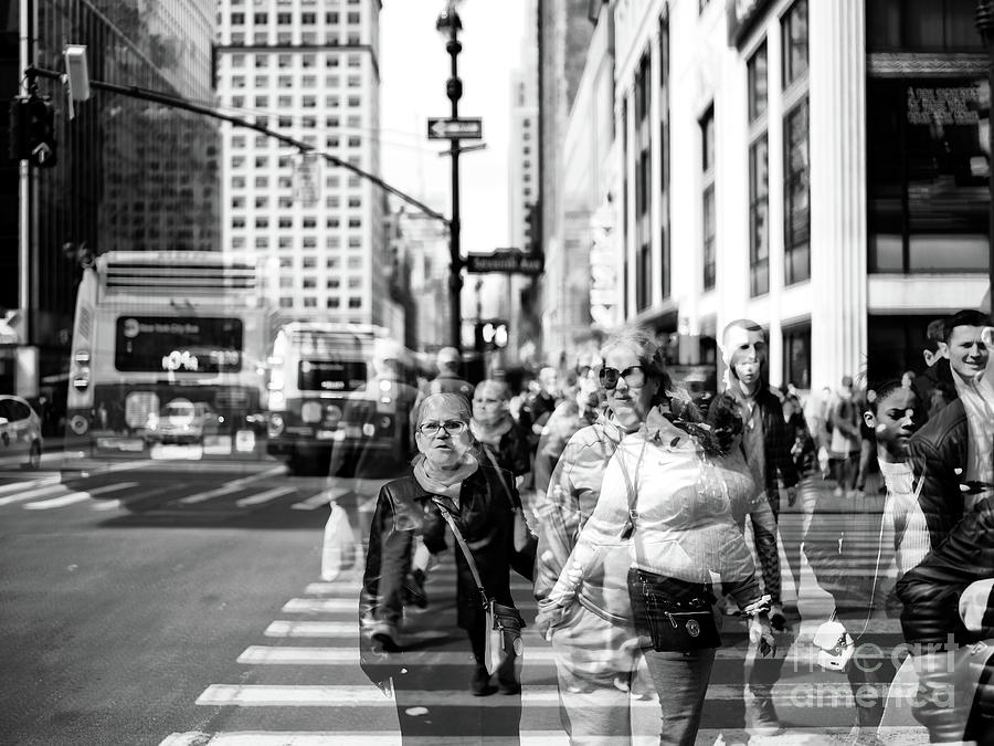 New York City Faces Double Exposure Photograph by John Rizzuto
