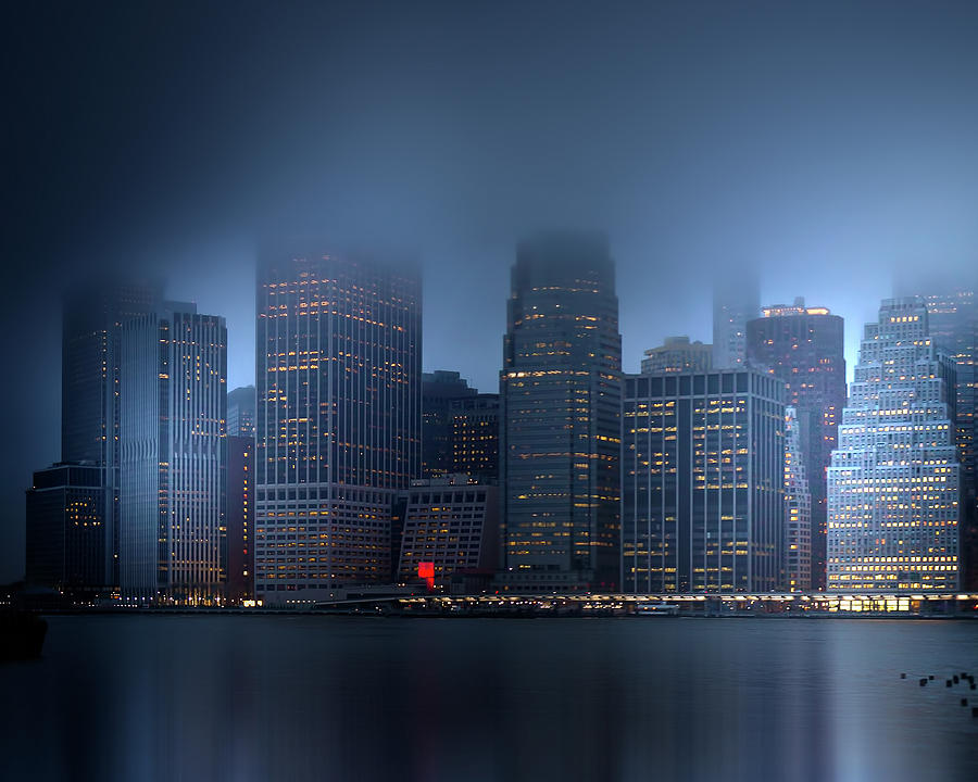 New York City Fog Photograph by Mark Andrew Thomas
