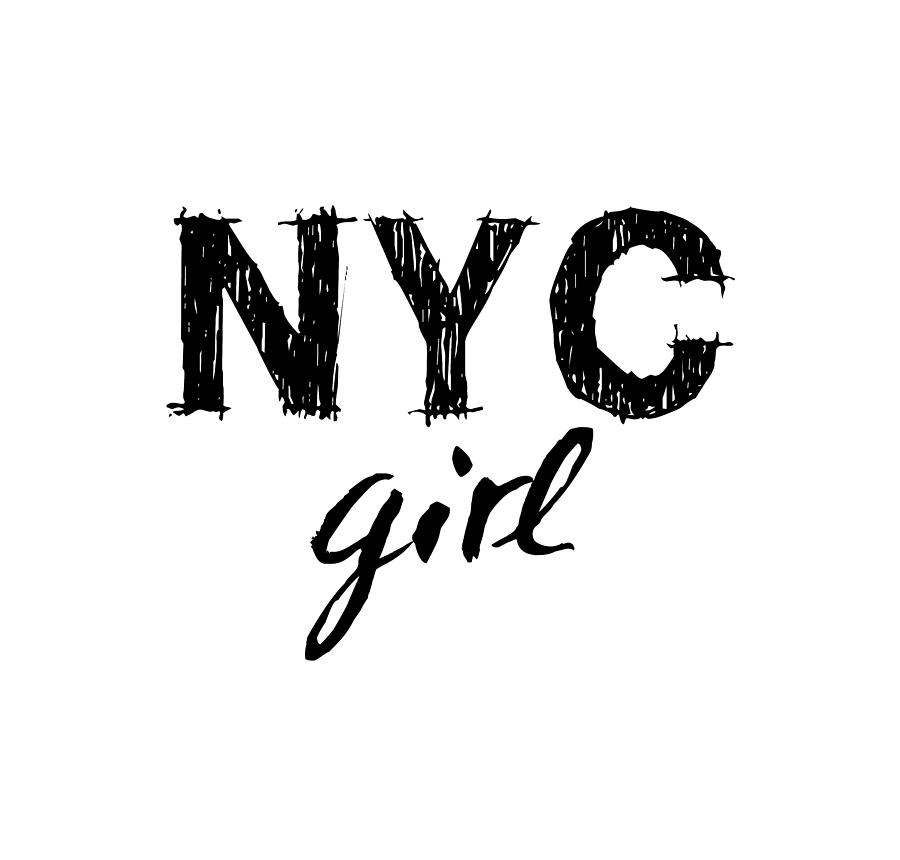 New York City Digital Art - New York City Girl by Wall Art Prints