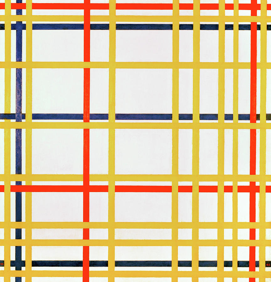 Primary Colors Painting - New York City I by Piet Mondrian