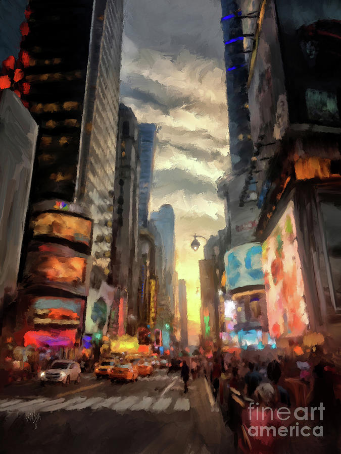 New York City Lights Digital Art by Lois Bryan