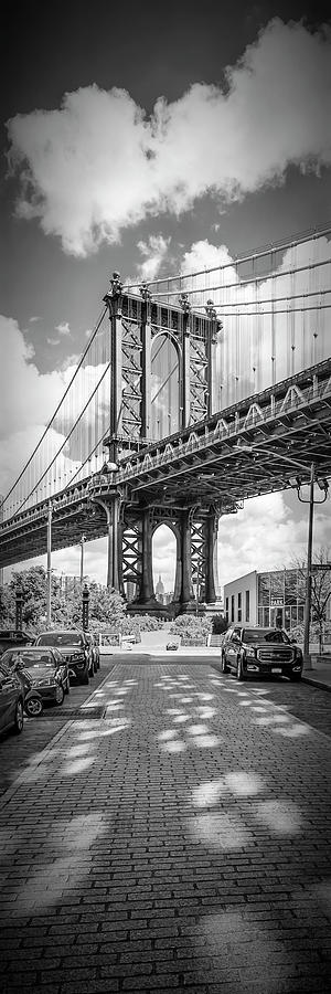 NEW YORK CITY Manhattan Bridge - Upright Panorama Photograph by Melanie Viola