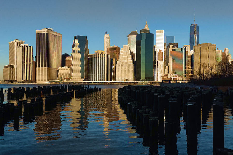 New York City Morning Reflections - Impressions Of Manhattan Digital Art by Georgia Mizuleva