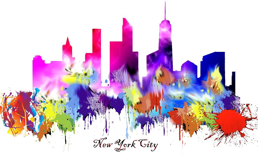 New York City Skyline Painting - New York City New World Trade Center by Peter Nowell