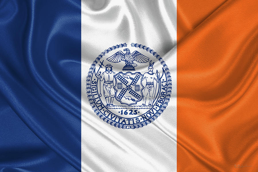 New York City - NYC Flag Digital Art by Serge Averbukh