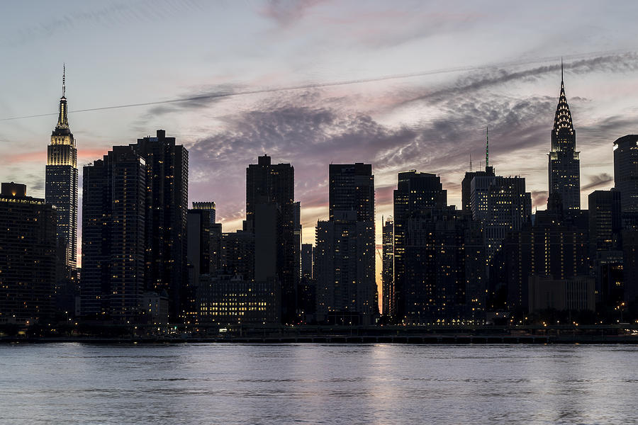 New York City Pink Sunset Photograph by Moraima Capellan Pichardo - Pixels