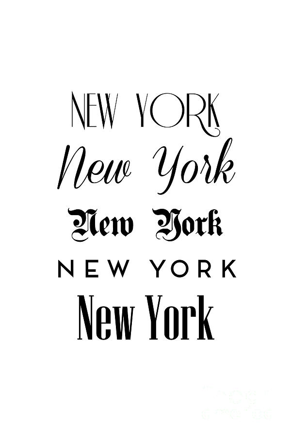 New York City Quote Sign, Digital Download, Calligraphy Text Art, Large ...