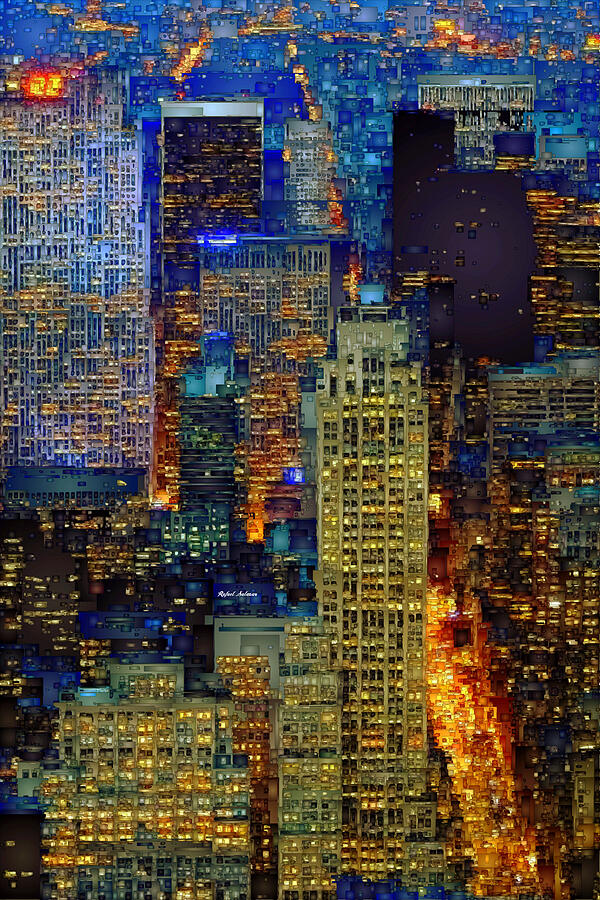 New York City Digital Art by Rafael Salazar