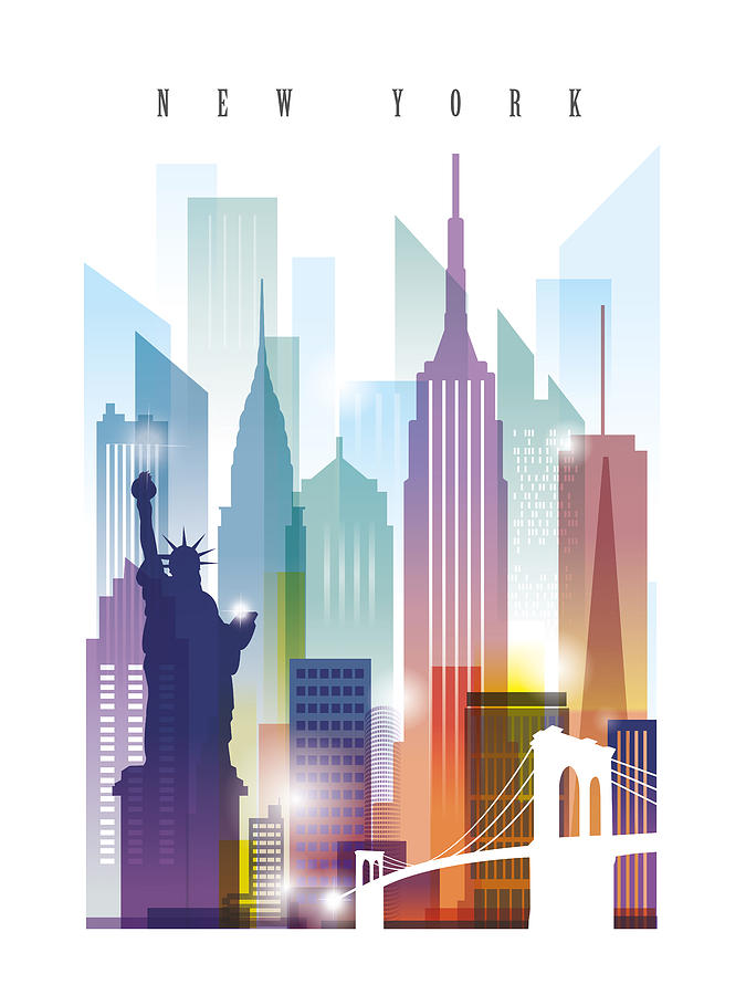 new york city skyline illustration