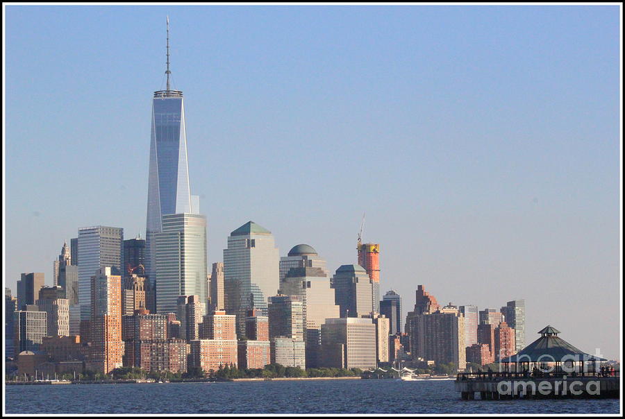 Architecture Photograph - New York City Skyline - A View from Sinatra Park, Hoboken, N.J. by Dora Sofia Caputo