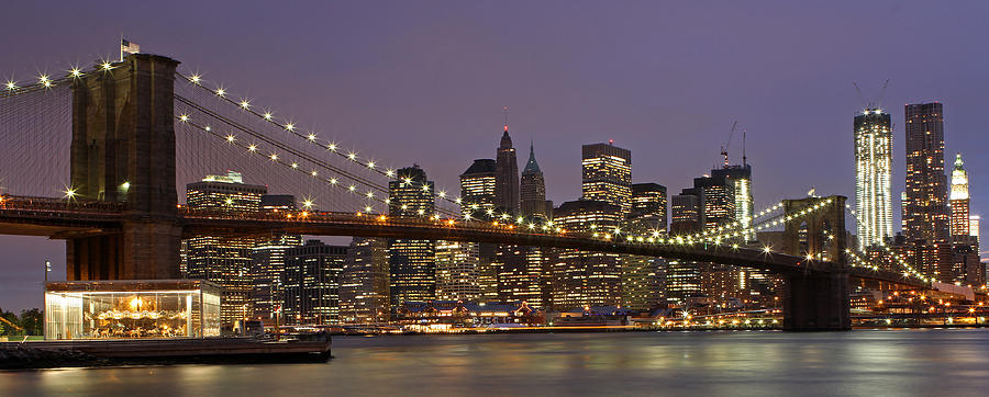 New York City Skyline and Brooklyn Bridge  Photograph by Juergen Roth