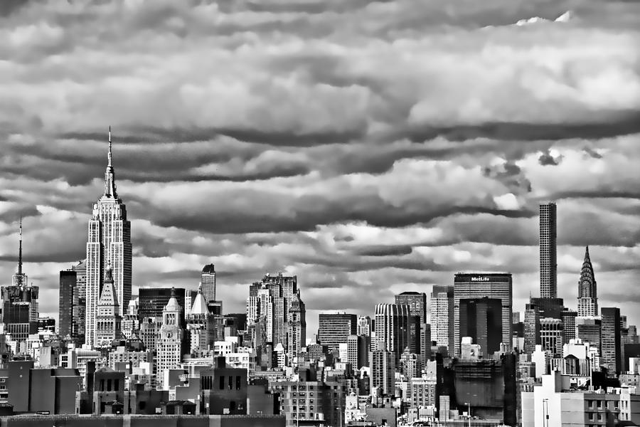 New York City Skyline B And W Photograph By Allen Beatty