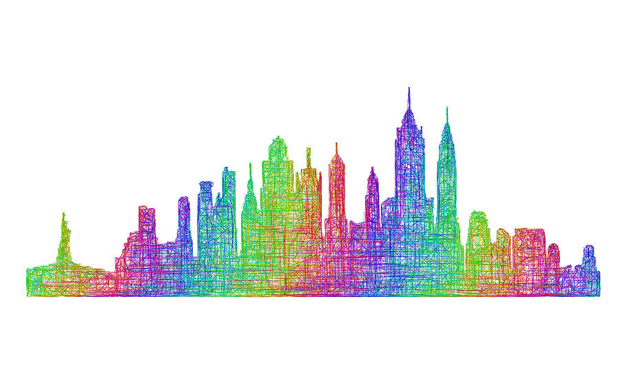 New York Digital Art - New York City skyline by David Zydd New York Digital Art - New York City skyline by David Zydd