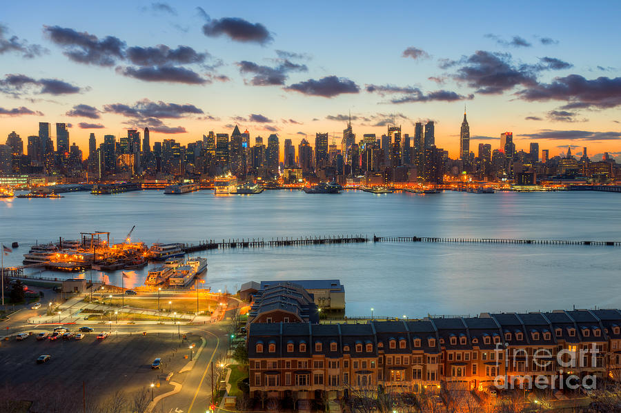 New York City Skyline Morning Twilight VIII Photograph by Clarence Holmes