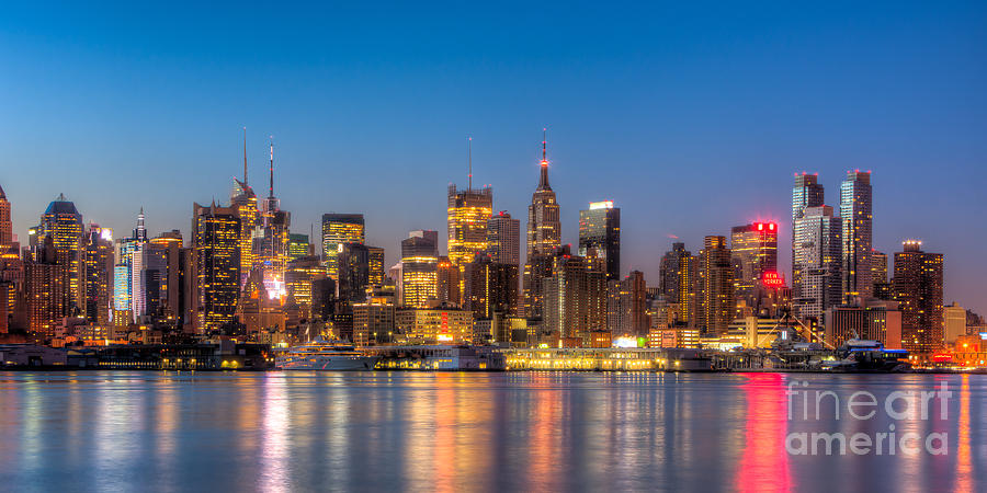 New York City Skyline Morning Twilight XVII Photograph by Clarence Holmes