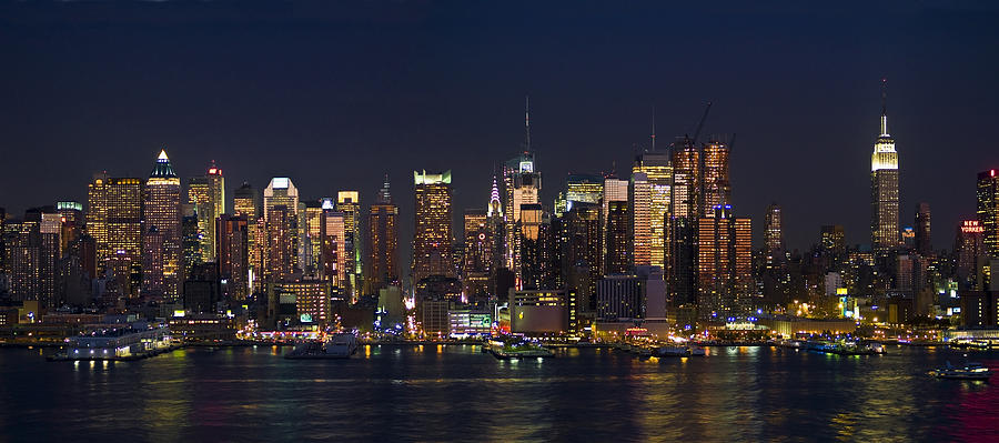 New York City Skyline Panorama 2008 Photograph by Andrew Kazmierski