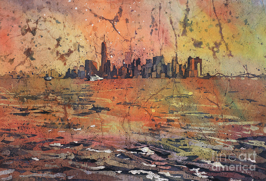 New York City Skyline Painting by Ryan Fox