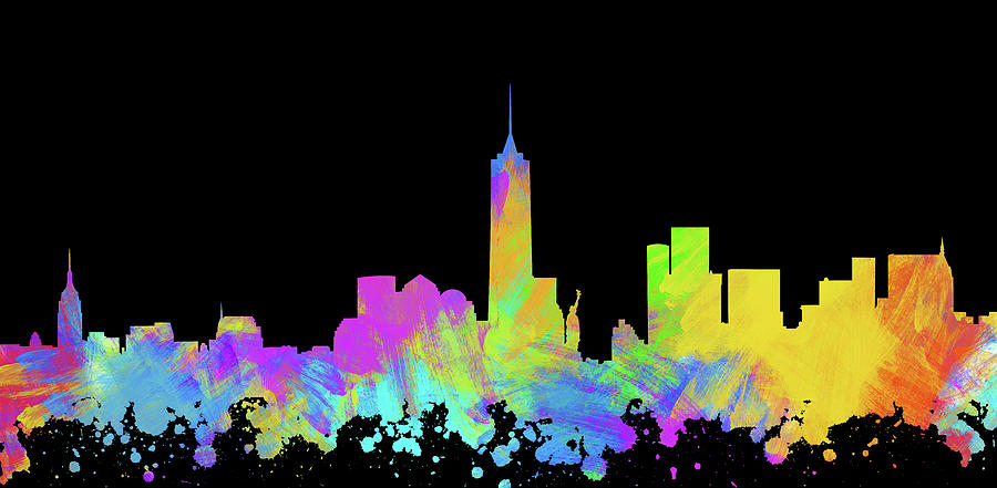 New York City Skyline Silhouette Vi Digital Art